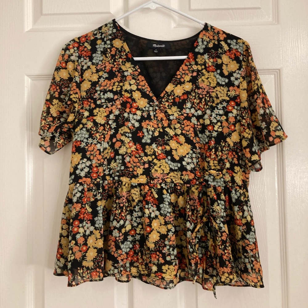 Madewell stylish women’s peplum blouse